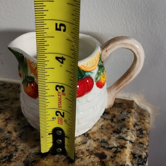 Tropical Fruit Collection 2 Piece Sugar Bowl And Creamer Set By Corner Ruby. New - Picture 14 of 16